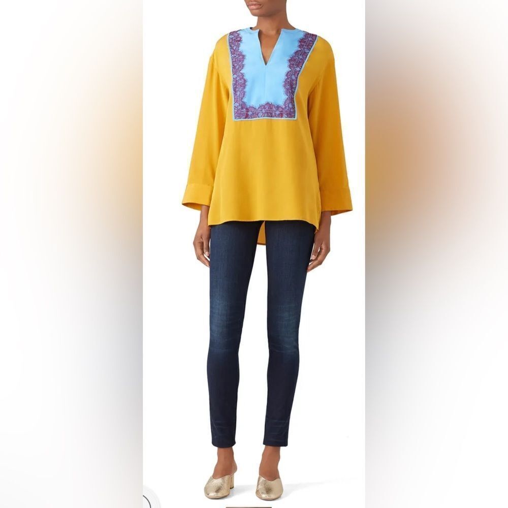 Tory Burch Golden Claire Tunic Size XS
